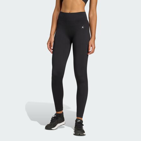ADIDAS PERFORMANCE Workout Essentials Full-Length Knit Leggings Black WOMEN