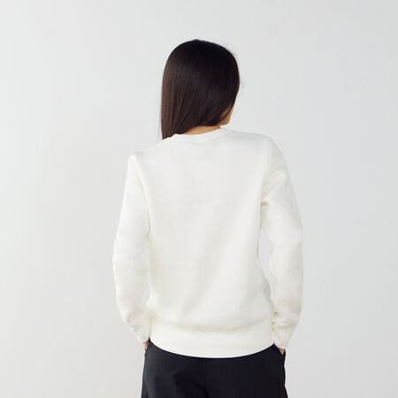 NIKE SWEAT CREW CLUB CENTERED LOGO ECRU/NOIR FEMME