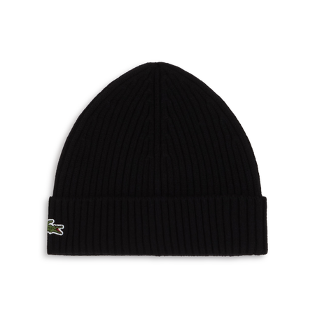 LACOSTE BEANIE CLASSIC LOGO BLACK MEN