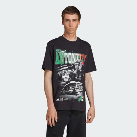 ADIDAS PERFORMANCE Mercedes - AMG Petronas Formula One Team Kimi Antonelli Graphic Tee Black MEN