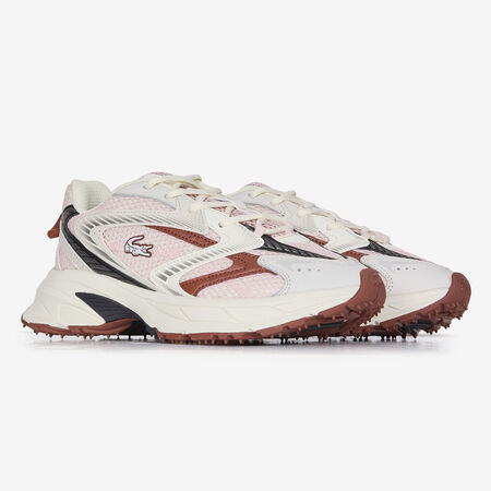 LACOSTE l00 L003 NEO SHOT BLANC/BORDEAUX FEMME