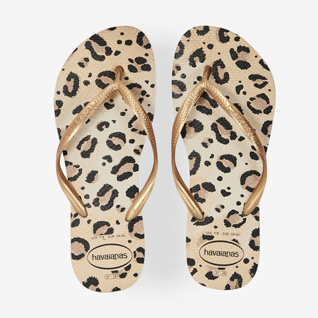 HAVAIANAS SLIM ANIMALS GOLD/BLACK WOMEN