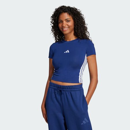T-shirt slim 3 bandes Essentials Bébés : Dark Blue / White