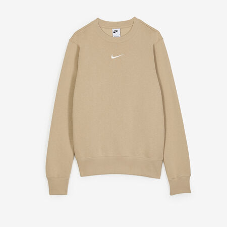 NIKE SWEAT CREW CLUB CENTERED LOGO BEIGE WOMEN