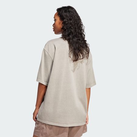 ADIDAS ORIGINALS Washed Oversized Tee Silver Pebble WOMEN