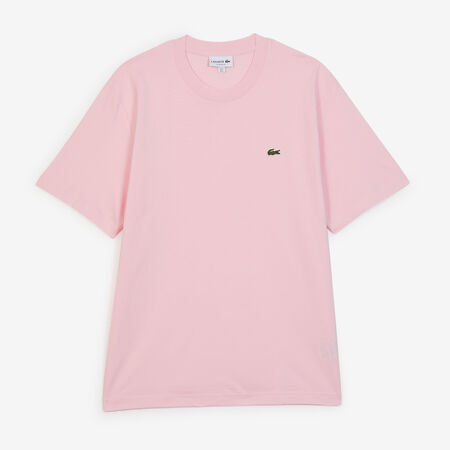 LACOSTE TEE SHIRT CLASSIC SMALL LOGO PINK/GREEN MEN