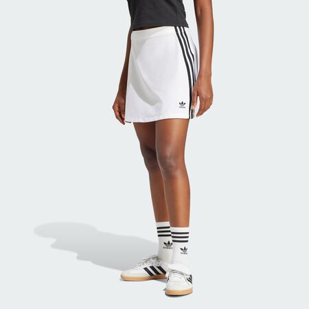ADIDAS ORIGINALS Adicolor 3-Stripes Mini Skirt White / Black WOMEN