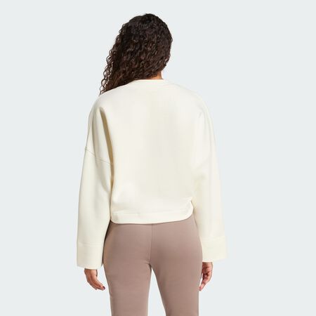 ADIDAS ORIGINALS Sweat-shirt à col en V profond Cream White FEMME