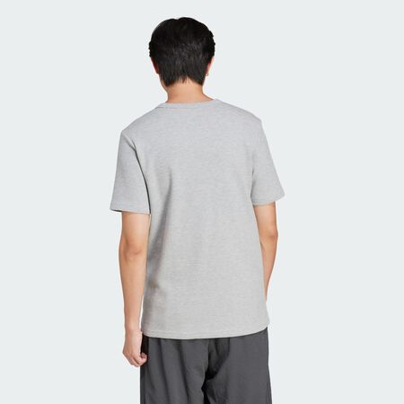 ADIDAS ORIGINALS T-shirt gaufré Trèfle Essentials Medium Grey Heather HOMME