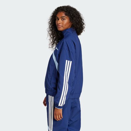 ADIDAS SPORTSWEAR Veste de survêtement toile Color Block 3 bandes Tiro Cut Dark Blue / Glow Blue / White FEMME