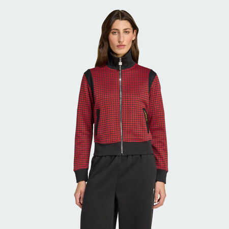 ADIDAS ORIGINALS Veste de survêtement pied-de-poule Better Scarlet / Black FEMME