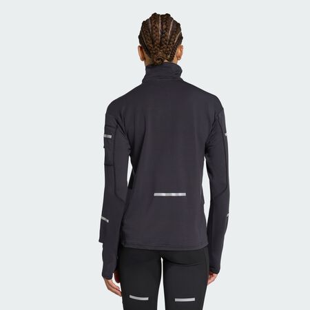 ADIDAS PERFORMANCE Haut à demi-zip de running Adi365 CLIMAWARM+ Black FEMME