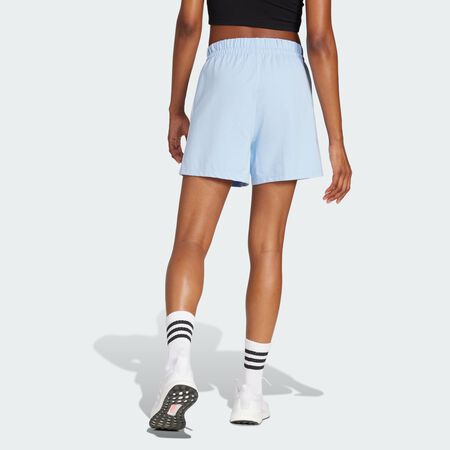 ADIDAS SPORTSWEAR Short coton 3 bandes Essentials Glow Blue / White FEMME