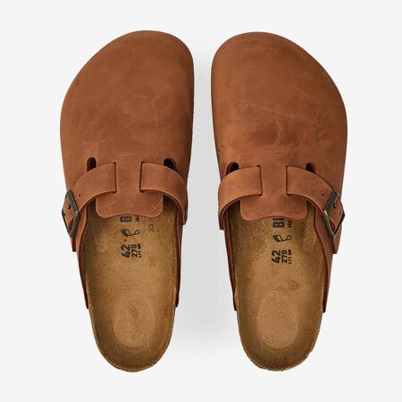 BIRKENSTOCK boston BOSTON LEATHER COGNAC MARRON HOMME