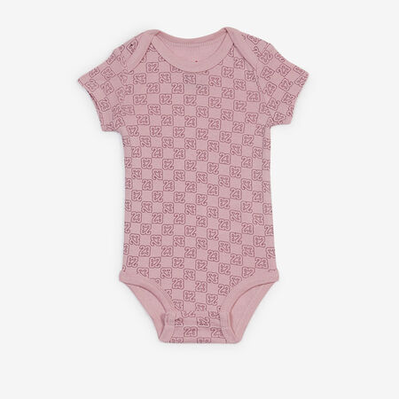 JORDAN 3 PC SET BODYSUIT HAT BOOTIE MONOGRAM RO ROSE BÉBÉ