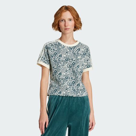 ADIDAS ORIGINALS T-shirt adidas Originals X Liberty London AOP Cali Cream White / Aurora Ivy FEMME
