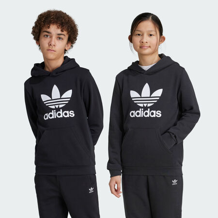 ADIDAS ORIGINALS Sweat-shirt à capuche Trèfle Enfants Black JUNIOR