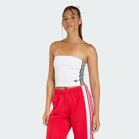 ADIDAS ORIGINALS HAUT TUBE 3 BANDES White / Black FEMME
