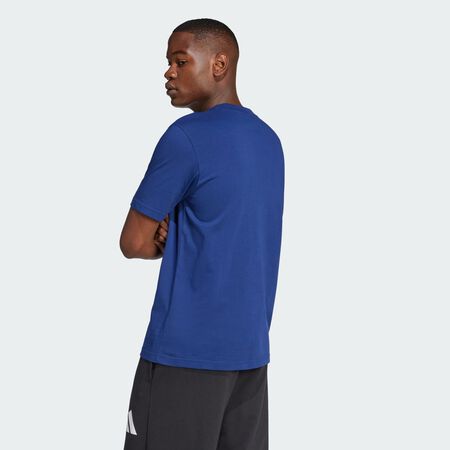 ADIDAS SPORTSWEAR T-shirt grand logo Essentials Dark Blue / White HOMME