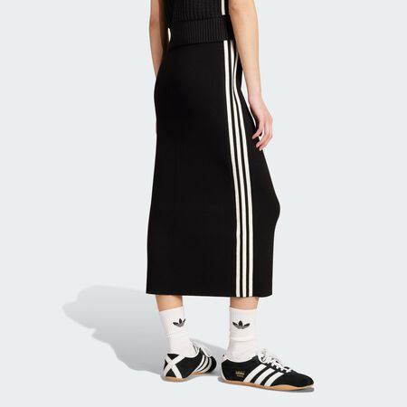 ADIDAS ORIGINALS Adicolor Knit 3-Stripes Skirt Black WOMEN