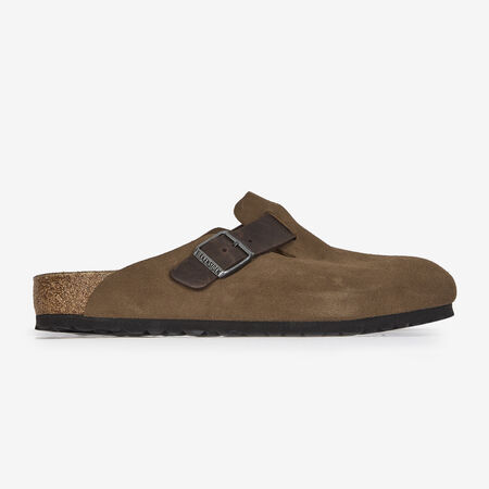 BIRKENSTOCK boston BOSTON LEATHER MIX DARK TEA BROWN MEN