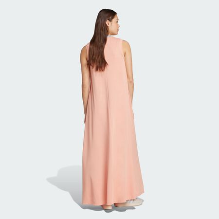 ADIDAS ORIGINALS Tiro Cut 3-Stripes Soft Mesh Long Dress Ambient Blush / White WOMEN