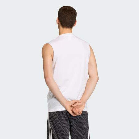 ADIDAS ORIGINALS TREFOIL ESSENTIALS SLEEVELESS TEE White MEN