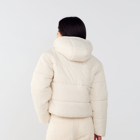 NIKE DOUDOUNE PUFFER BEIGE/BLACK WOMEN