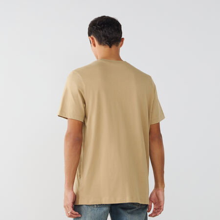 NIKE TEE SHIRT CLUB BROWN/WHITE MEN