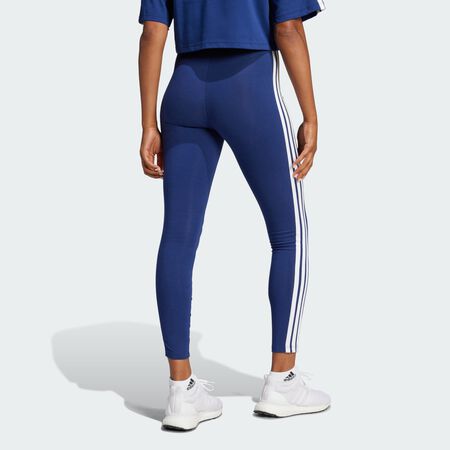 ADIDAS SPORTSWEAR Legging coton 3 bandes Essentials Dark Blue / White FEMME