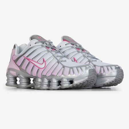 NIKE shox SHOX TL BLANC/ROSE HOMME