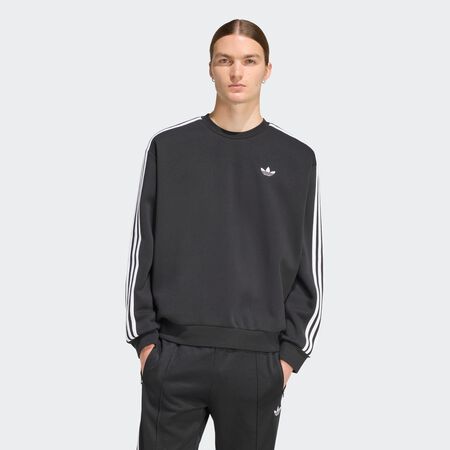 ADICOLOR 3-STRIPES OVERSIZED CREWNECK : Black