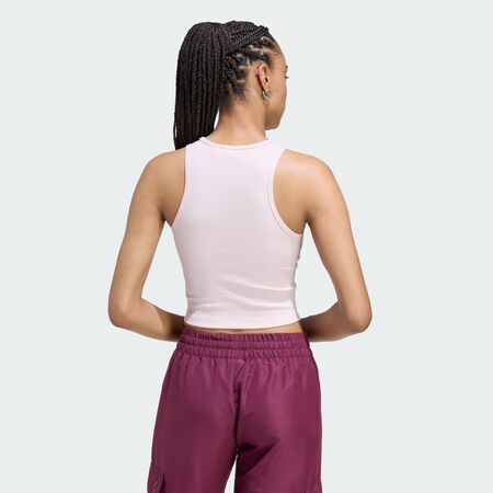 ADIDAS ORIGINALS Essentials Ribbed Tank Top Sandy Pink WOMEN