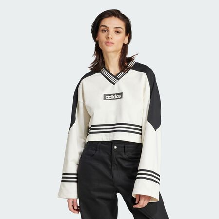 ADIDAS ORIGINALS Sweat-shirt ras-du-cou Blocking Off White / Black FEMME