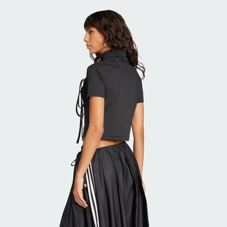 ADIDAS ORIGINALS Crop top ajouré à rubans Black FEMME