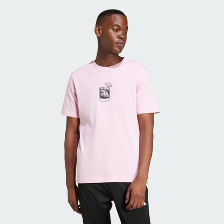 ADIDAS ORIGINALS Lounge Drink Graphic Tee True Pink MEN
