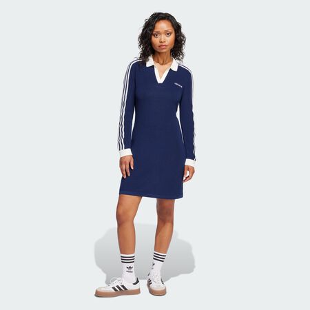 ADIDAS ORIGINALS Robe polo en maille Night Indigo / Off White FEMME
