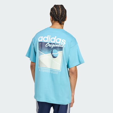 ADIDAS ORIGINALS T-shirt surdimensionné Tennis Club GFX Preloved Blue HOMME