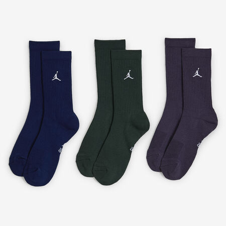 JORDAN CHAUSSETTES X3 CREW JUMPMAN BLEU/VERT HOMME