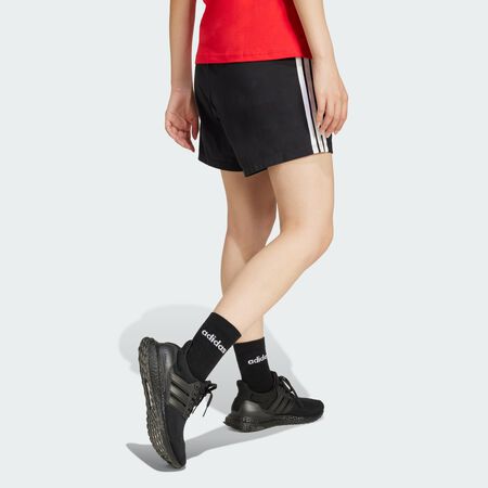 ADIDAS SPORTSWEAR Short coton 3 bandes Essentials Black / White FEMME