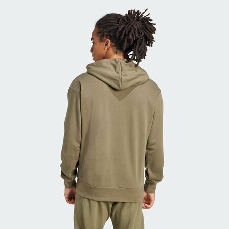 ADIDAS ORIGINALS Essentials Big Logo French Terry Hoodie Olive Strata / Black MEN