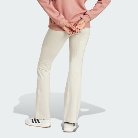 ADIDAS ORIGINALS Legging évasé petit logo Essentials Beige / White FEMME