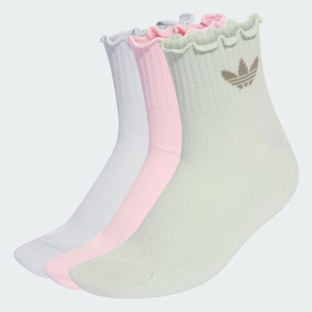ADIDAS ORIGINALS Chaussettes à volants (3 paires) Clear Pink / Linen Green / Halo Blue MIXTE