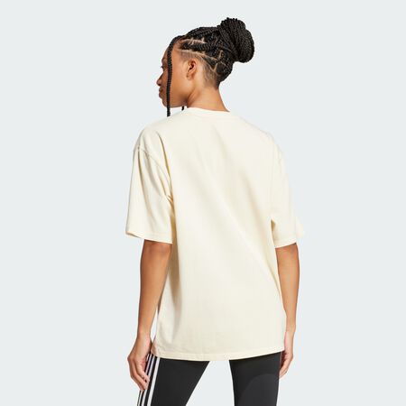 ADIDAS ORIGINALS T-shirt oversize délavé Cream White FEMME