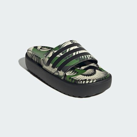 ADIDAS SPORTSWEAR adilette Adilette Platform Slides Crew Green / Core Black / Core Black WOMEN