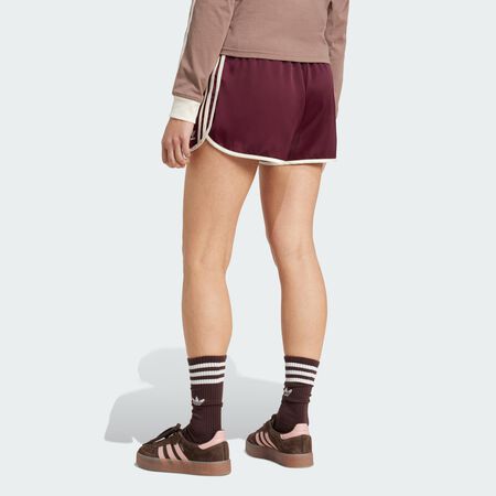 ADIDAS ORIGINALS Short Sprinter 3 bandes Adicolor Maroon / Cream White FEMME