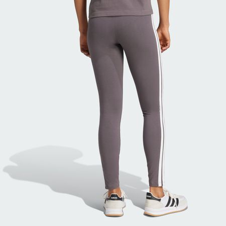 ADIDAS SPORTSWEAR Essentials 3-Stripes Cotton Leggings Grey Strata / White WOMEN