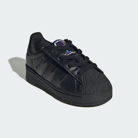 ADIDAS ORIGINALS superstar Superstar Led Lights Comfort Closure Elastic Lace Shoes Kids Core Black / Core Black / Preloved Violet BABIES