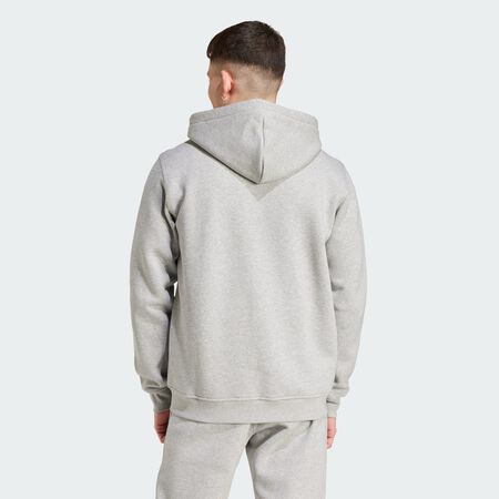 ADIDAS ORIGINALS Trefoil Essentials Full-Zip Hoodie Medium Grey Heather MEN