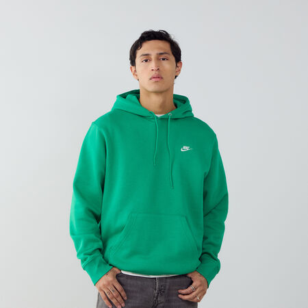 NIKE HOODIE CLUB SMALL LOGO GREEN/WHITE MEN